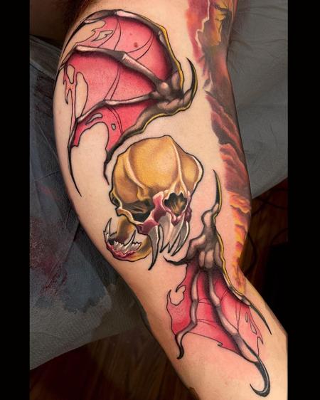Tattoos - Demon Bat Skull - 143690
